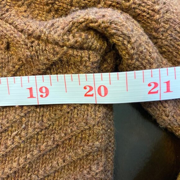 Sonoma Cable Knit Sweater In Warm Chestnut Brown - Size Large - Picture 8 of 14